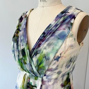 Women's Watercolor Floral Silk Maternity Cocktail Dress from Luxe by Seraphine